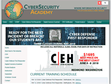 Tablet Screenshot of cybersecurityacademy.com